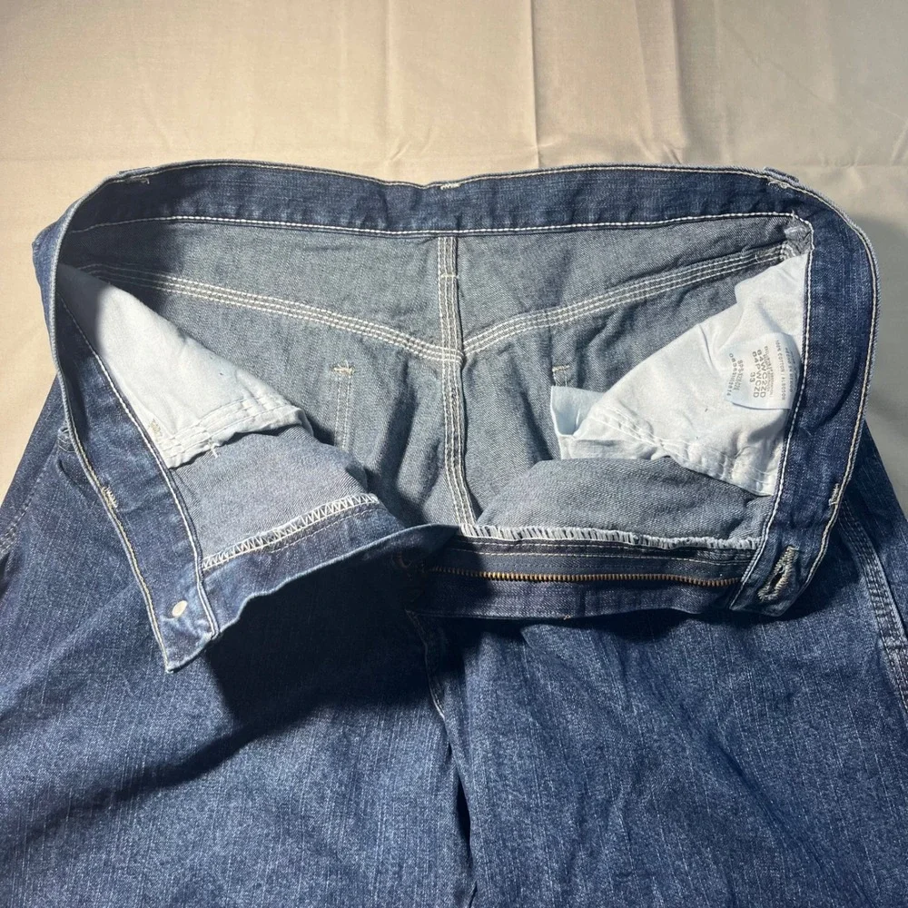 Vintage Wrangler Carpenter Denim Shorts Set Mens 33 Blue 100% Workwear Utility